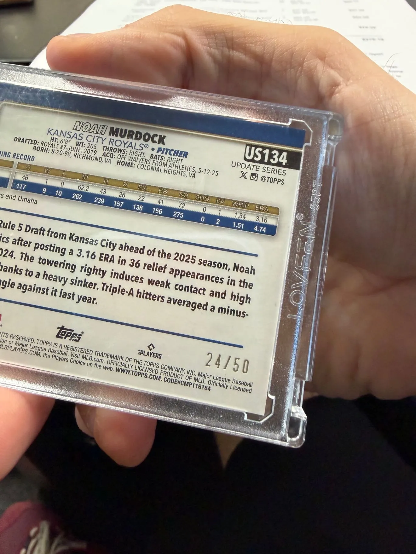SNL-301 Noah Murdock card back